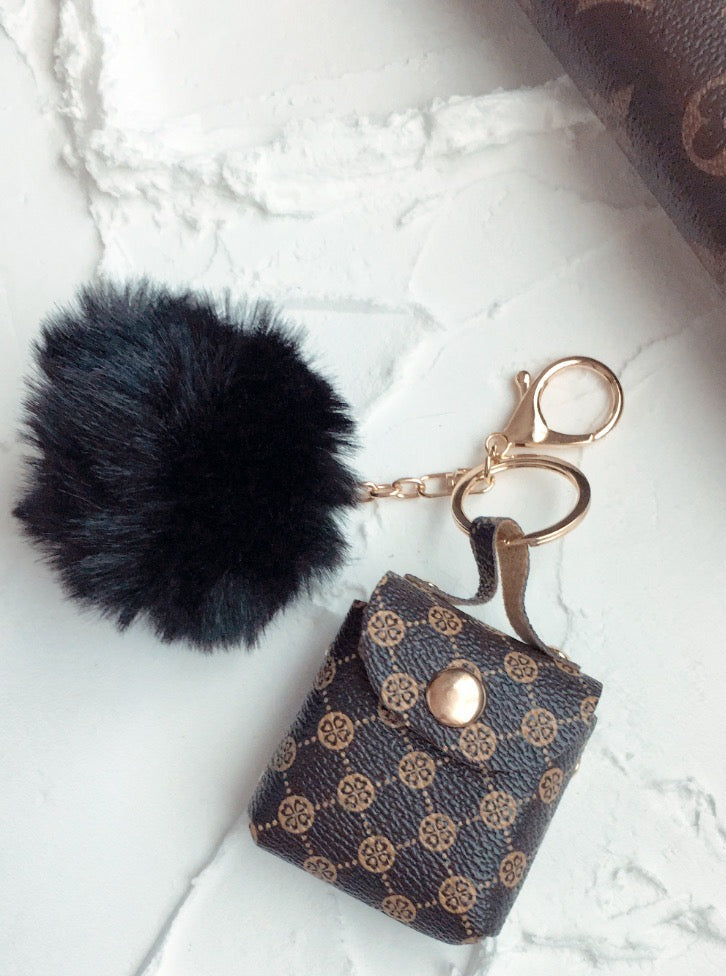 coin purse pom keychain