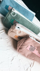 corduroy bear pencil bag