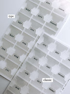 hobo WEEKS plastic index tabs - months abbreviated