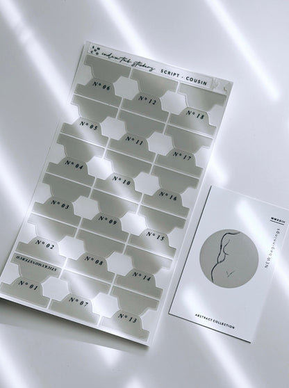 A5 hobo cousin plastic index tabs - months spelled out