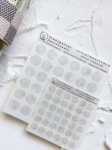 beige terrazzo dots -  transparent matte icons