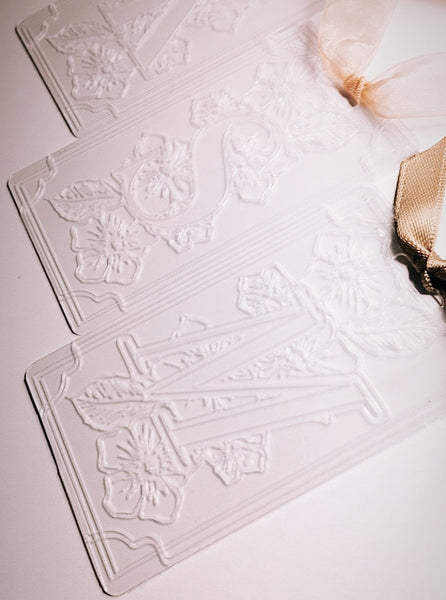 monogram etched deco card