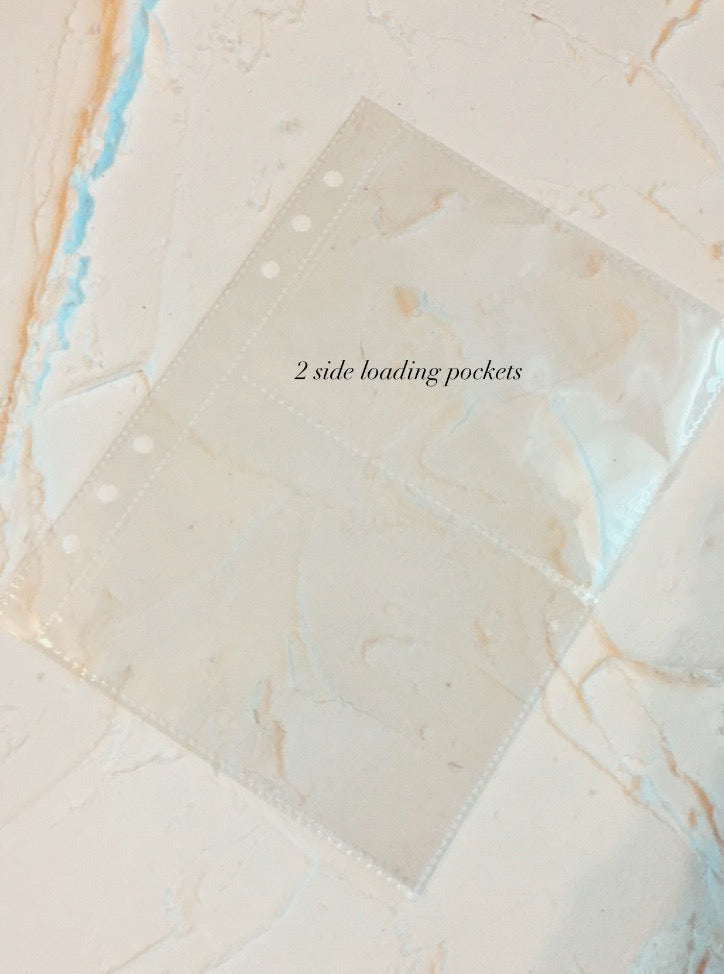 2 side loading pocket sheet A5 - sticker book refill