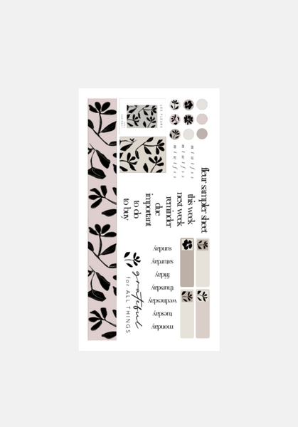 fleur sampler sticker sheet