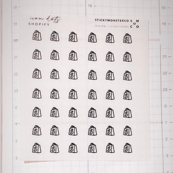 shopify icon sticker sheet