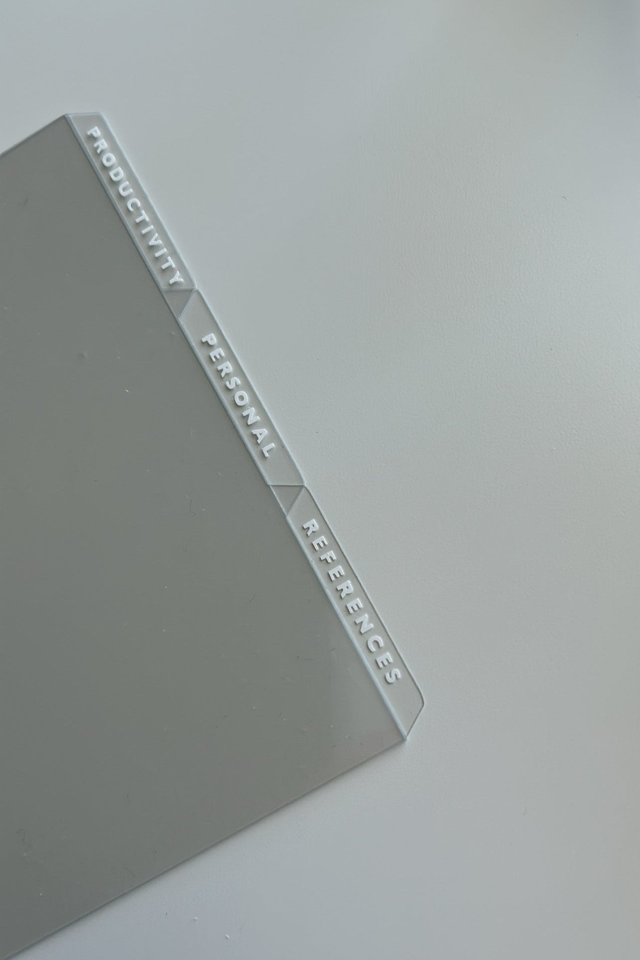custom white on clear contoured dividers