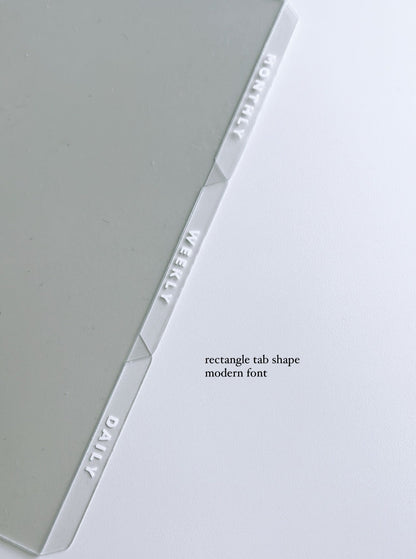 custom white on clear contoured dividers