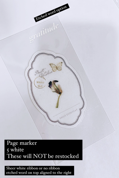 wisteria journal pagemarker - will NOT be restocked