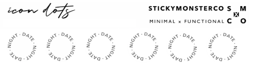 date night text circle dots