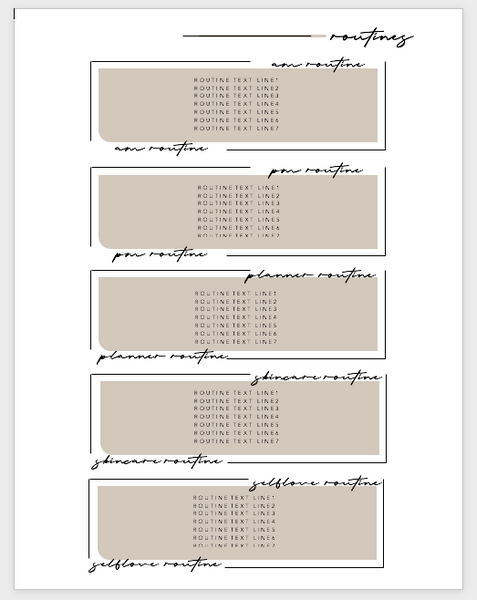 Custom routine/task dashboard N·2- UNpunched