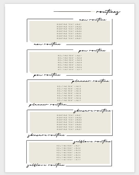 Custom routine/task dashboard N·2- UNpunched