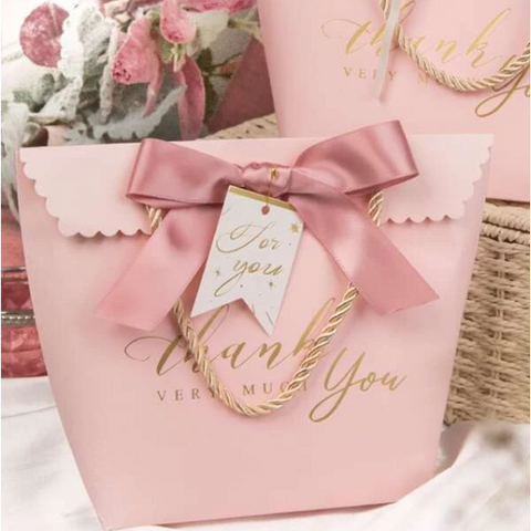 pink gift bag 6.4" x 5.8"