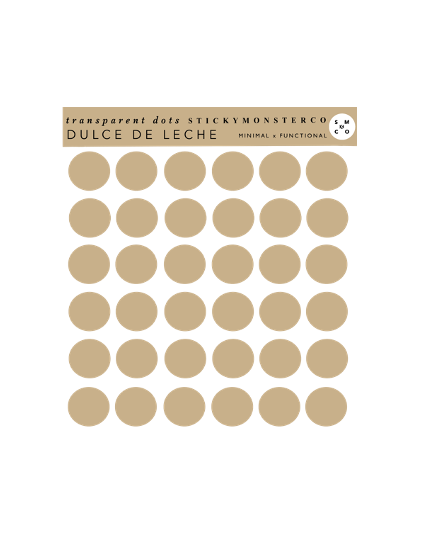 dulce de leche dots -  transparent matte