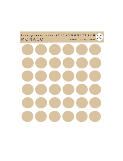 monaco dots -  transparent matte