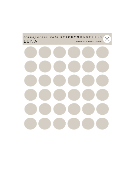 luna dots -  transparent matte