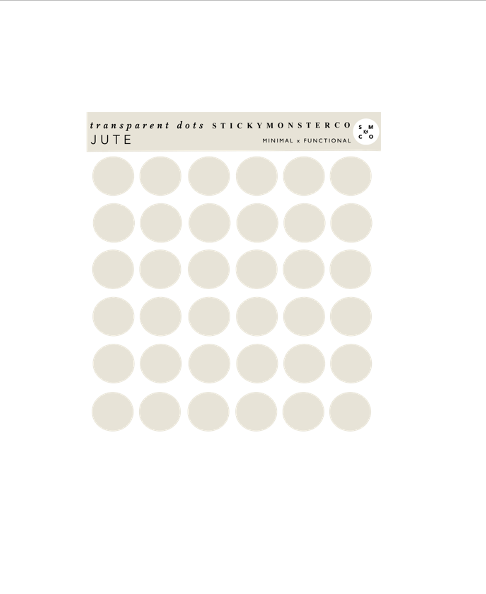 jute dots -  transparent matte