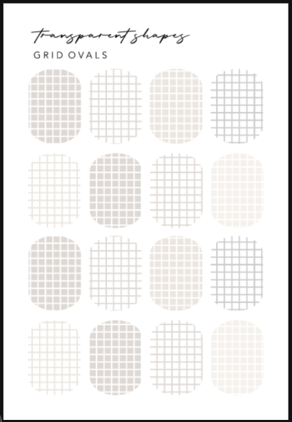 Sticker Design Grid grid shapes stickers – stylish + minimal co