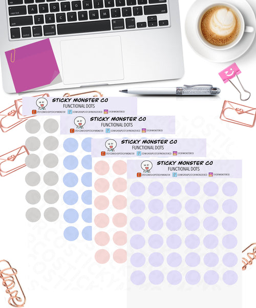 Opaque planner dot stickers NOT transparent - customize your own checklists, organizational, category, prioritize, plan, datecovers,