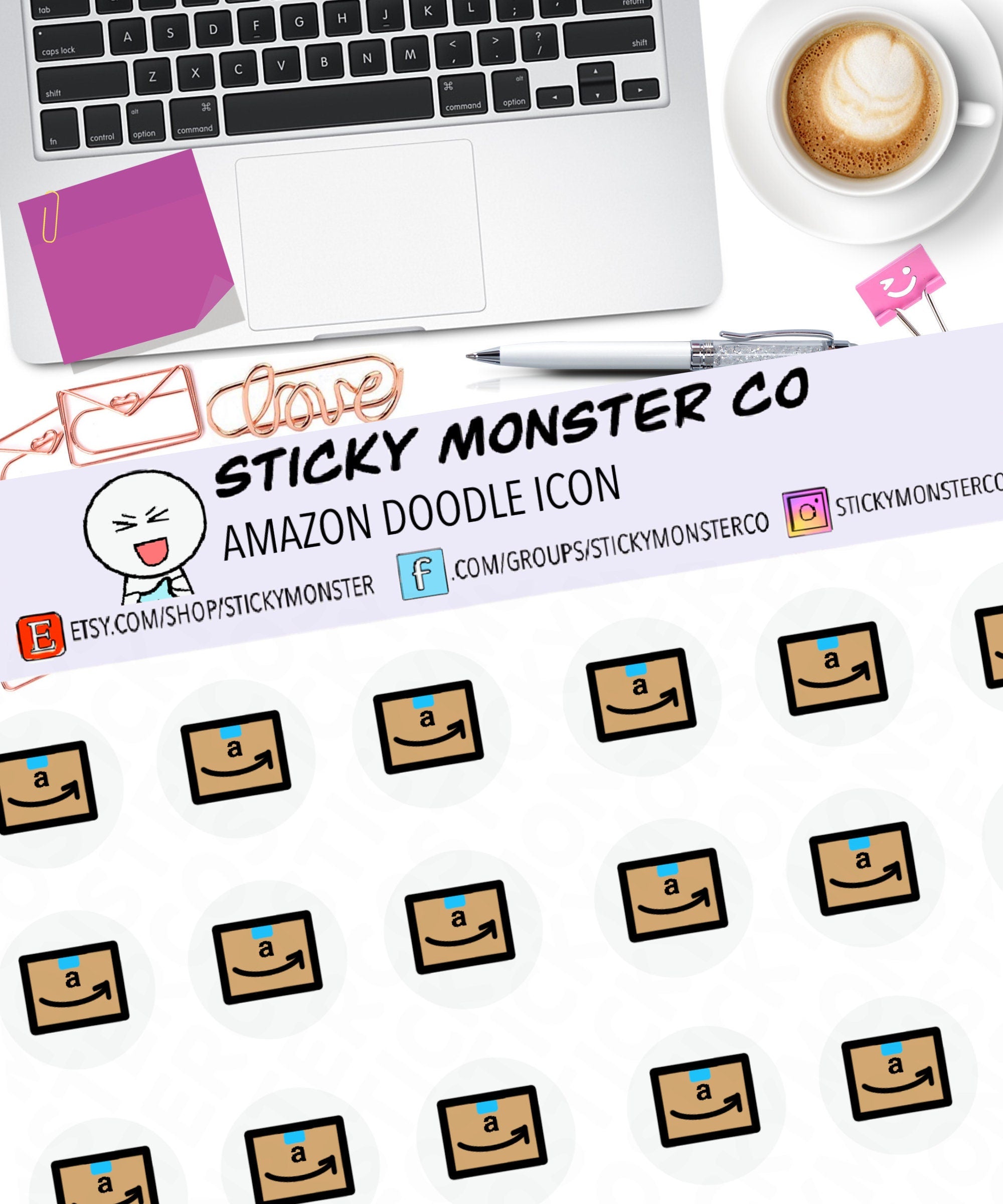 amazon handdrawn icon – stylish + minimal co