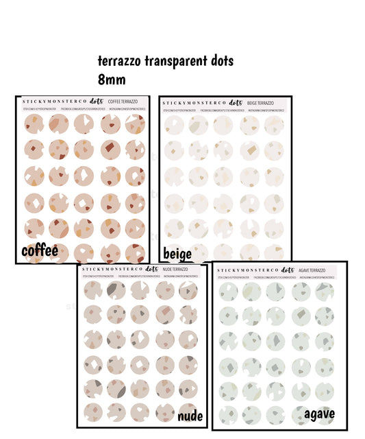 transparent dots - matte icons, category, prioritize, index system, colorcode