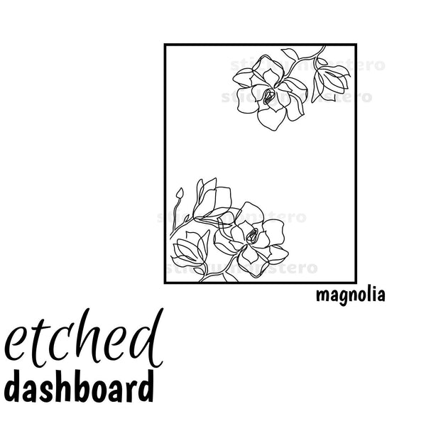 LUXE floral etched dashboard (THICCC 0.02")