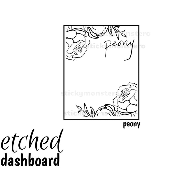 LUXE floral etched dashboard (THICCC 0.02")