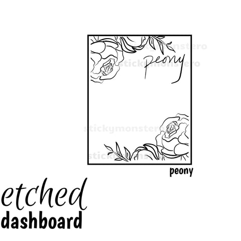 LUXE floral etched dashboard (THICCC 0.02")