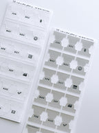 A6 mini plastic index tabs - months abbreviated
