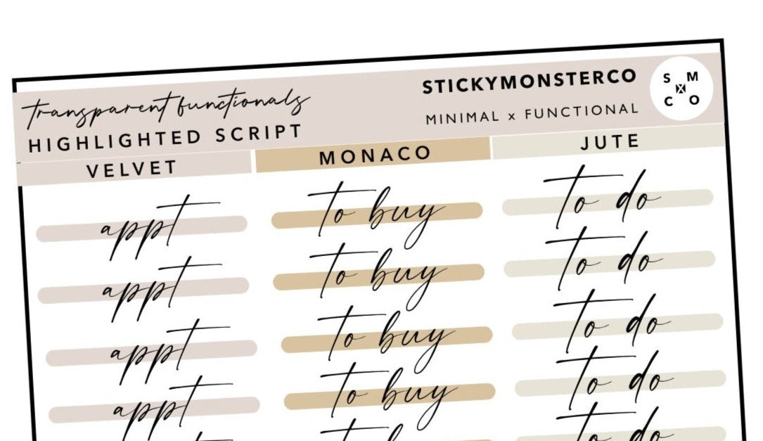 custom highlighted script Nº 3 sticker - pick your colors + text ...