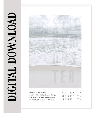 digital serenity dashboard digital download