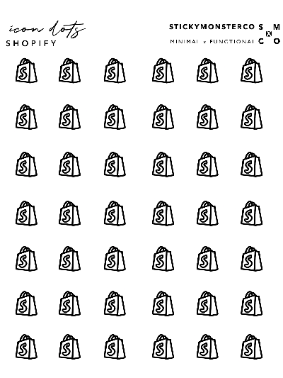 shopify icon sticker sheet