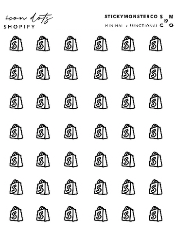 shopify icon sticker sheet